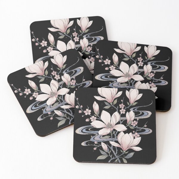 Item preview, Japanese Magnolia and Sakura Blossom Zen Floral designed and sold by LinaValearte.