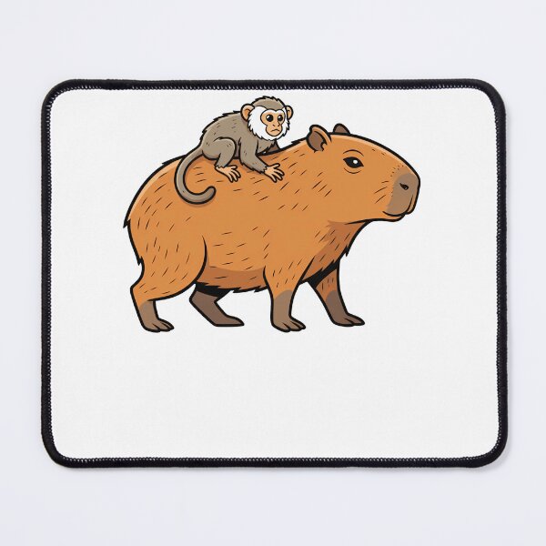 Item preview, Cute Cartoon Capybara and Marmoset Monkey Friend designed and sold by k3rstman1.
