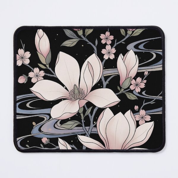 Item preview, Japanese Magnolia and Sakura Blossom Zen Floral designed and sold by LinaValearte.