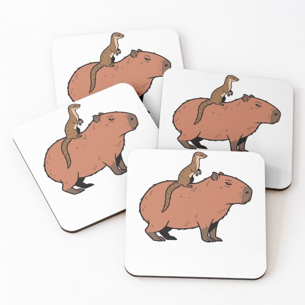 Item preview, Cute Capybara and Mongoose Animal Friendship designed and sold by k3rstman1.