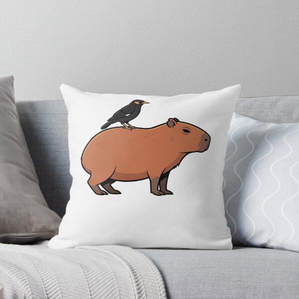 Item preview, Cute Capybara and Myna Bird Nature Cartoon designed and sold by k3rstman1.