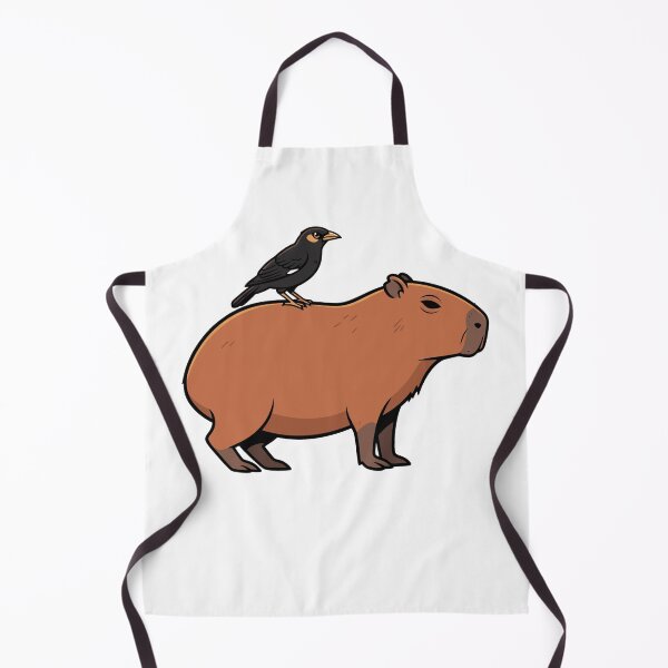 Item preview, Cute Capybara and Myna Bird Nature Cartoon designed and sold by k3rstman1.