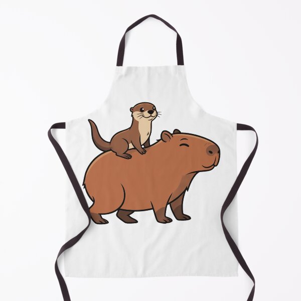 Item preview, Cute Capybara and Otter Friendship Cartoon designed and sold by k3rstman1.