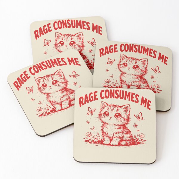 Item preview, Rage-Consumes Me-Cat Flower-Cute Kitty-Cat Meme designed and sold by jolihanot.