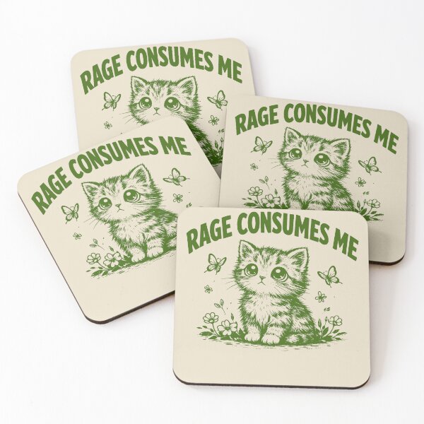 Item preview, Rage-Consumes Me-Cat Flower-Cute Kitty-Cat Meme designed and sold by jolihanot.