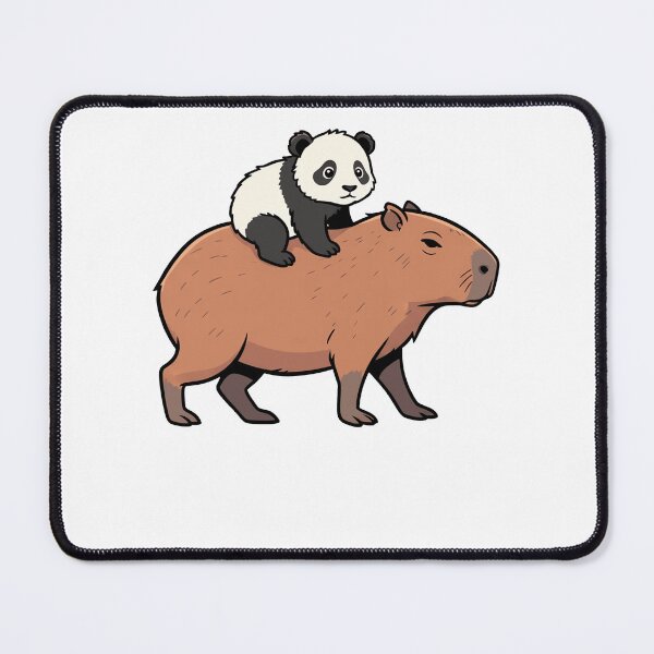 Item preview, Cute Panda Cub Riding Capybara Cartoon designed and sold by k3rstman1.