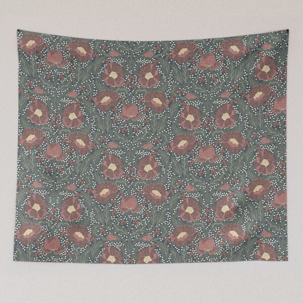 Item preview, Art Nouveau Inspired Moody Flowers  designed and sold by Sateenery.