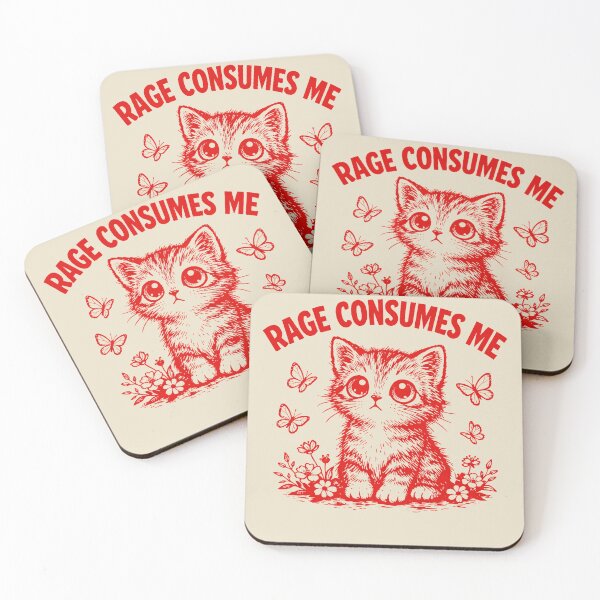Item preview, Rage-Consumes Me-Cat Flower-Cute Kitty-Cat Meme designed and sold by jolihanot.
