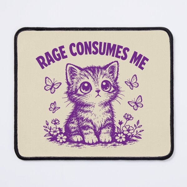 Item preview, Rage-Consumes Me-Cat Flower-Cute Kitty-Cat Meme designed and sold by jolihanot.