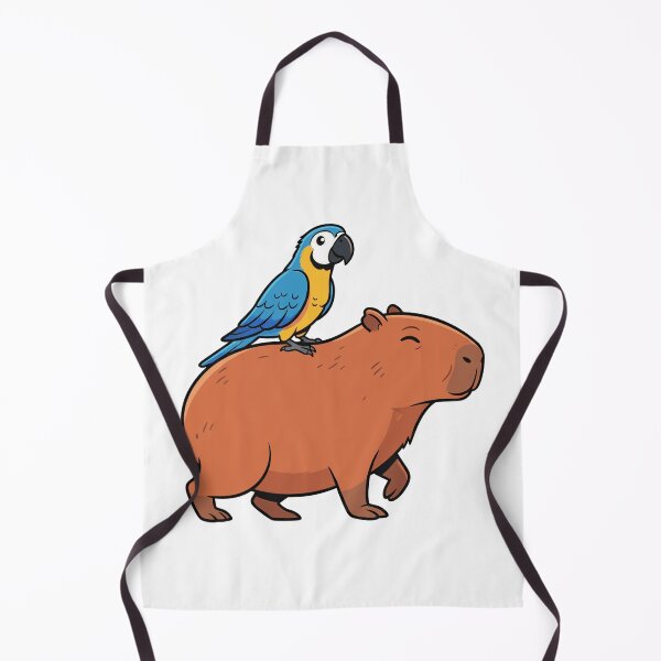 Item preview, Cute Capybara and Blue Macaw Parrot Cartoon designed and sold by k3rstman1.