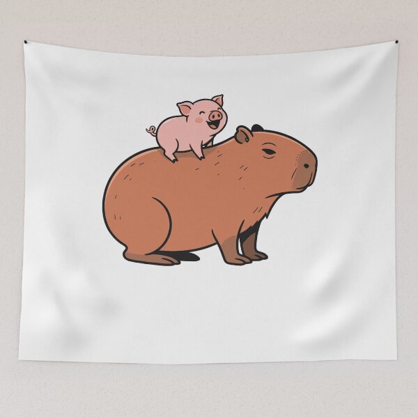 Item preview, Cute Capybara and Piglet Happy Animal Friends designed and sold by k3rstman1.