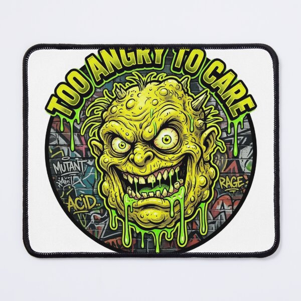 Item preview, Too Angry To Care  Mutant Sticker designed and sold by Imaginarium of Chaos falcon88 .