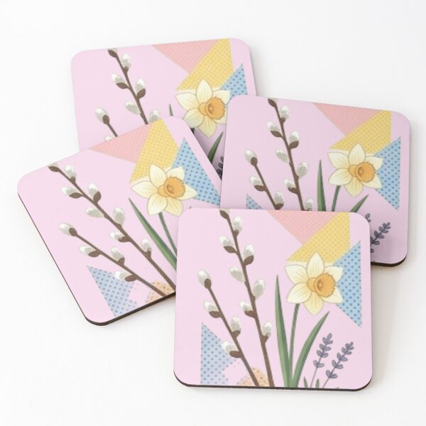 Item preview, pastel florals minimalistic art designed and sold by  Mudikeys.