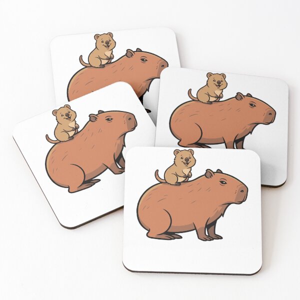 Item preview, Cute Capybara and Quokka Animal Friendship designed and sold by k3rstman1.