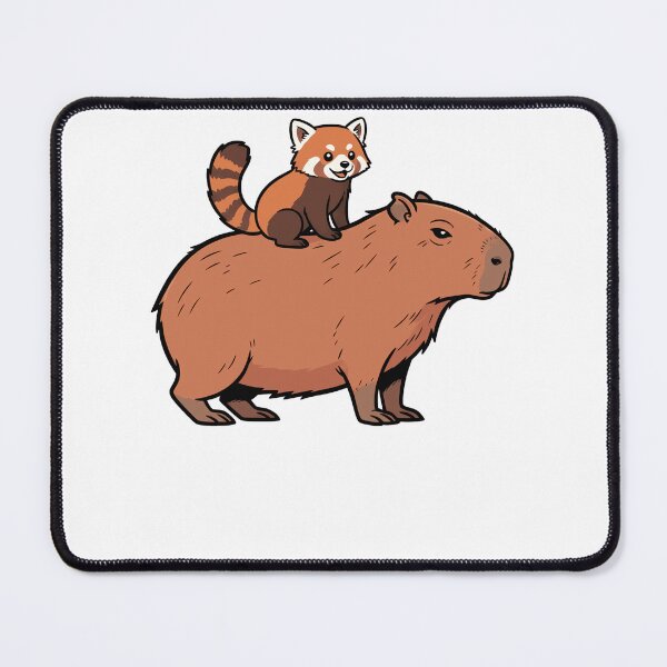 Item preview, Cute Red Panda Riding Capybara Animal Friends designed and sold by k3rstman1.