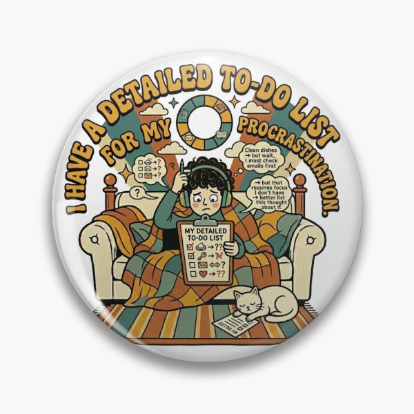 Item preview, Detailed To-Do List For Procrastination Funny designed and sold by Rex Vox.