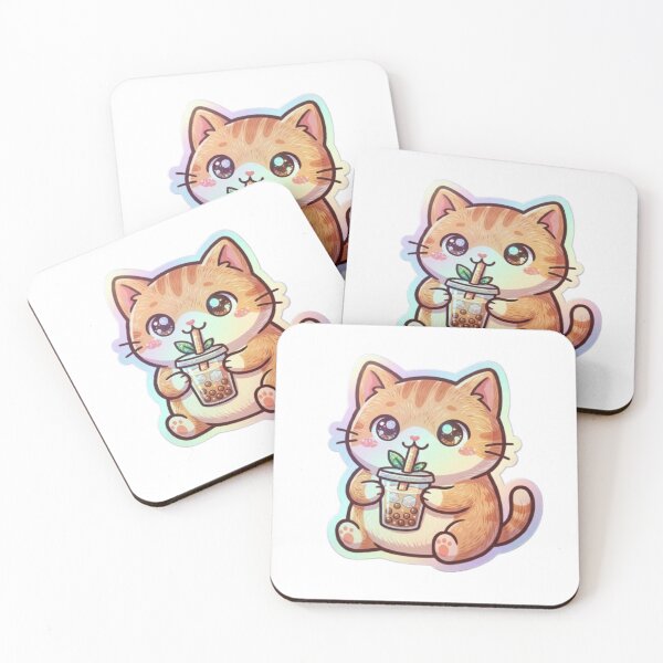 Item preview, Tabby Cat drinking milk tea designed and sold by PARMARJEET95.