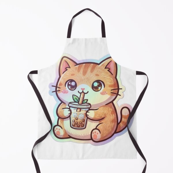 Item preview, Tabby Cat drinking milk tea designed and sold by PARMARJEET95.