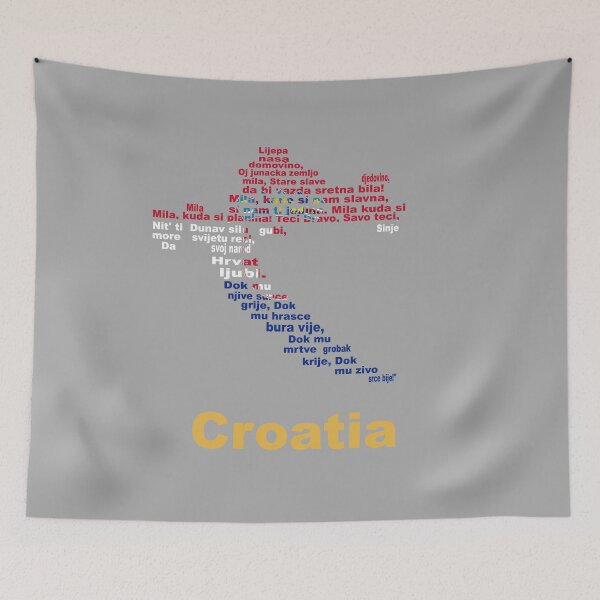 Item preview, Croatia Heritage: National Anthem, Map & Flag Artistic Design designed and sold by JR78.