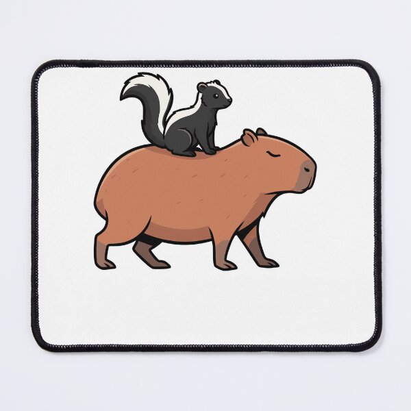 Item preview, Cute Capybara and Skunk Cartoon Animal Friendship designed and sold by k3rstman1.