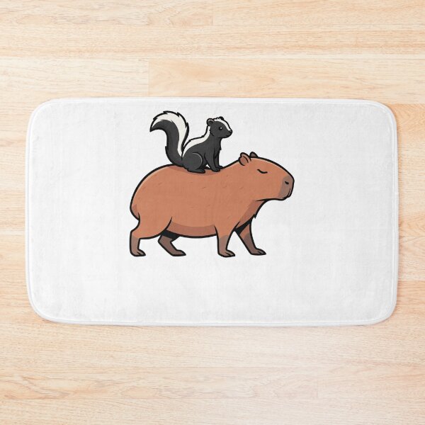 Item preview, Cute Capybara and Skunk Cartoon Animal Friendship designed and sold by k3rstman1.