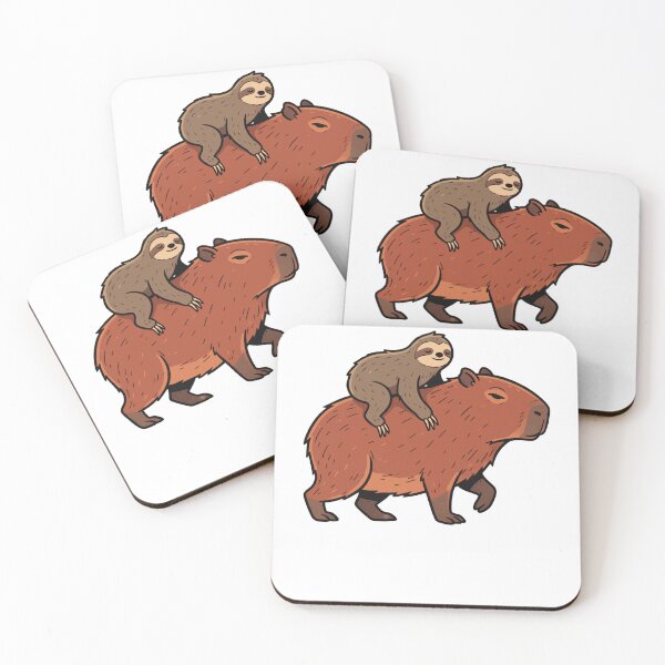 Item preview, Cute Sloth Riding Capybara Animal Friendship designed and sold by k3rstman1.