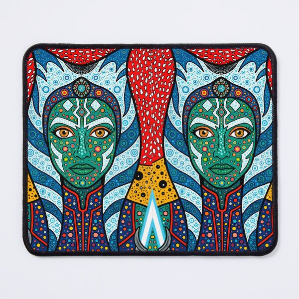 Item preview, Ahsoka Tano — Star Wars Dotwork Pop Art | Pointillist Cosmic Portrait designed and sold by  Ojo de Lilith.