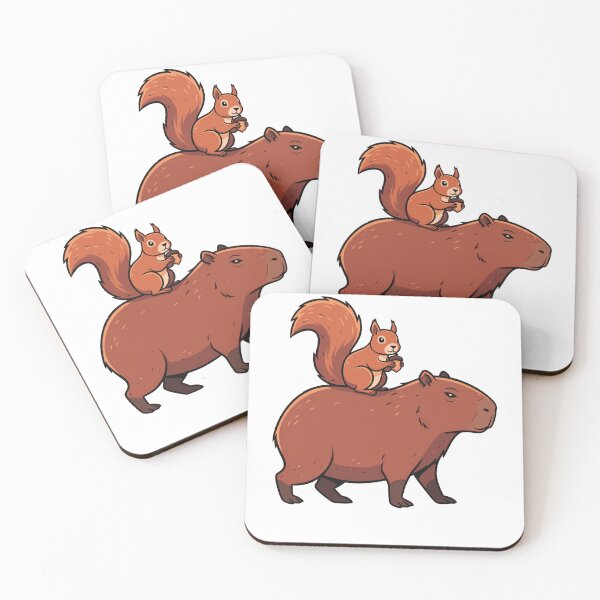 Item preview, Cute Capybara and Squirrel Animal Friendship designed and sold by k3rstman1.