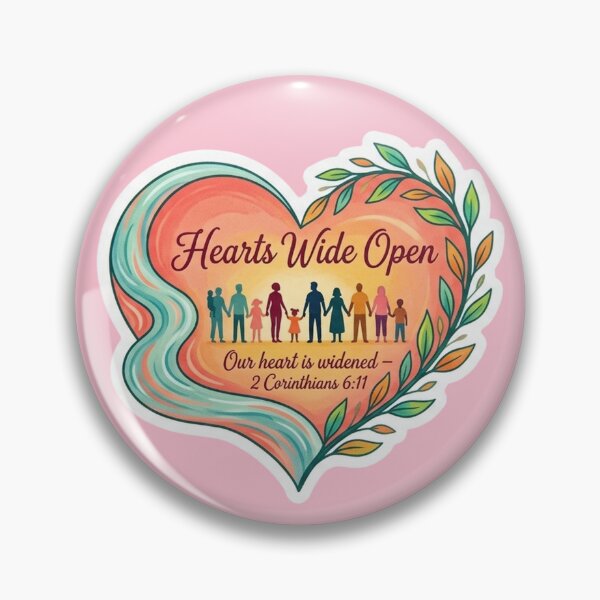 Item preview, International Convention 2026 | Spiritual Family Unity | Hearts Wide Open Badge designed and sold by Alpha-capital.