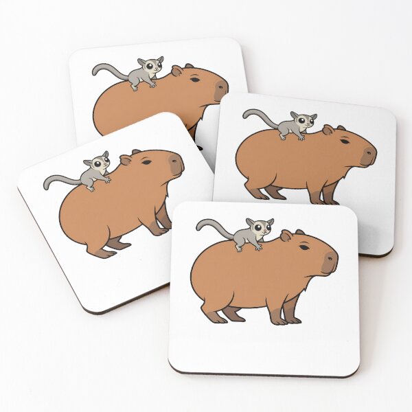 Item preview, Cute Capybara and Sugar Glider Cartoon Duo designed and sold by k3rstman1.