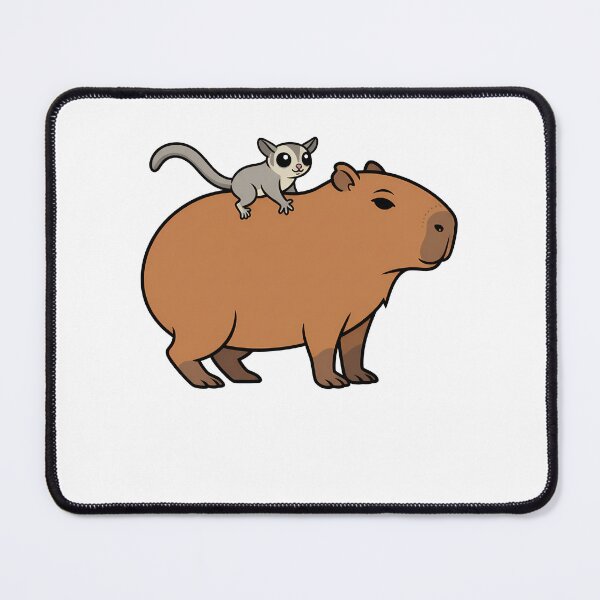Item preview, Cute Capybara and Sugar Glider Cartoon Duo designed and sold by k3rstman1.