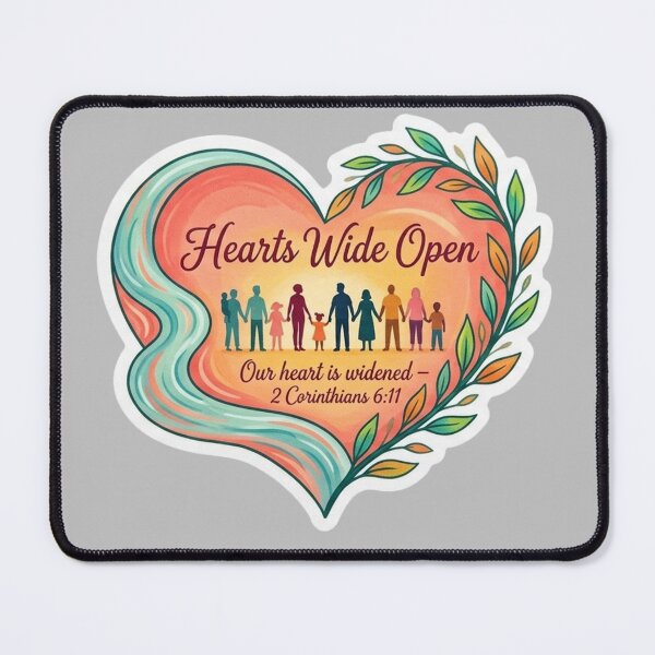 Item preview, International Convention 2026 | Spiritual Family Unity | Hearts Wide Open Badge designed and sold by Alpha-capital.