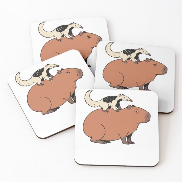 Item preview, Cute Tamandua Riding Capybara South American Animals designed and sold by k3rstman1.