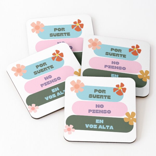 Item preview, Por Suerte No Pienso en Voz Alta – Funny Spanish Quote designed and sold by FedoraDesign.