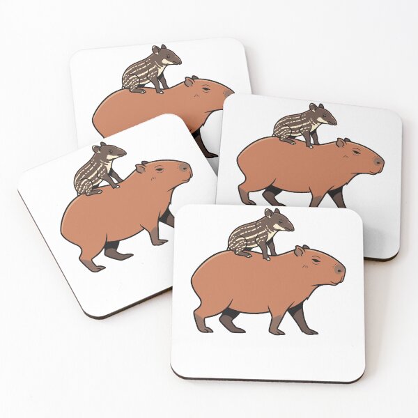 Item preview, Capybara and Tapir Calf Wildlife Friends designed and sold by k3rstman1.