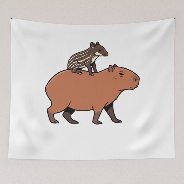 Item preview, Capybara and Tapir Calf Wildlife Friends designed and sold by k3rstman1.