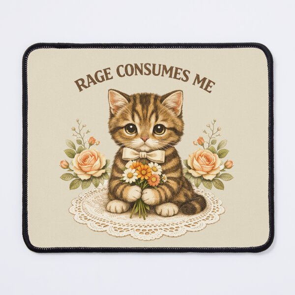 Item preview, Rage-Consumes Me-Cat Flower-Cute Kitty-Cat Meme designed and sold by jolihanot.