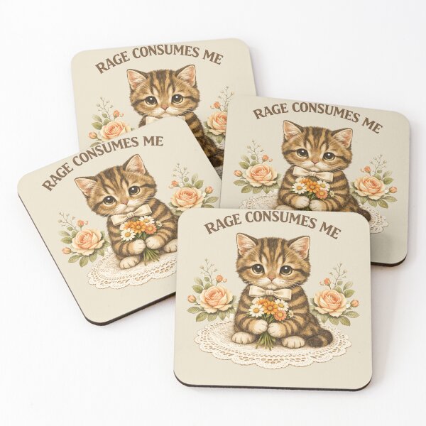 Item preview, Rage-Consumes Me-Cat Flower-Cute Kitty-Cat Meme designed and sold by jolihanot.