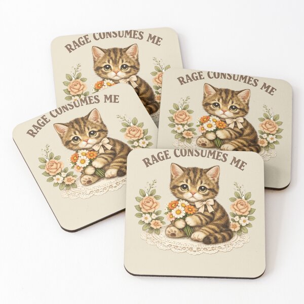 Item preview, Rage-Consumes Me-Cat Flower-Cute Kitty-Cat Meme designed and sold by jolihanot.
