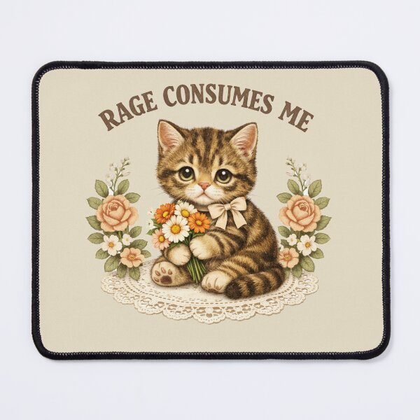 Item preview, Rage-Consumes Me-Cat Flower-Cute Kitty-Cat Meme designed and sold by jolihanot.