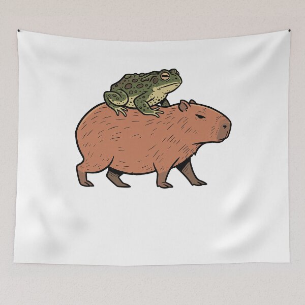Item preview, Chill Capybara and Toad Nature Animal Friendship designed and sold by k3rstman1.