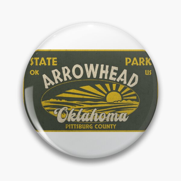 Item preview, Arrowhead State Park, Pittsburg County, Oklahoma, badge design designed and sold by Wanderful-roads.