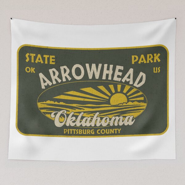 Item preview, Arrowhead State Park, Pittsburg County, Oklahoma, badge design designed and sold by Wanderful-roads.