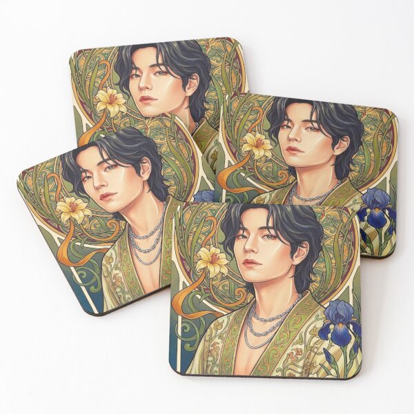 Item preview, Seungmin in the Style of Mucha designed and sold by Solace Sparkles.