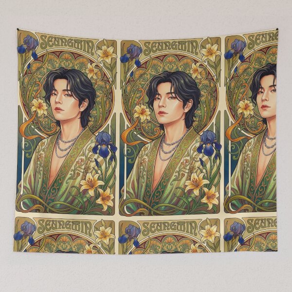 Item preview, Seungmin in the Style of Mucha designed and sold by Solace Sparkles.