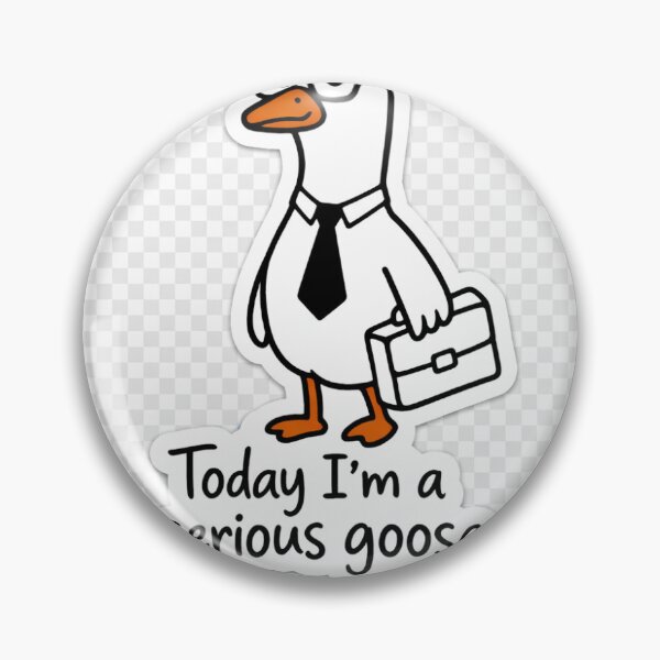 Item preview, Funny Serious Goose Sticker | Cute Office Goose Cartoon | “Today I’m a Serious Goose” Meme Sticker | Minimalist Doodle Animal designed and sold by myshop uk.
