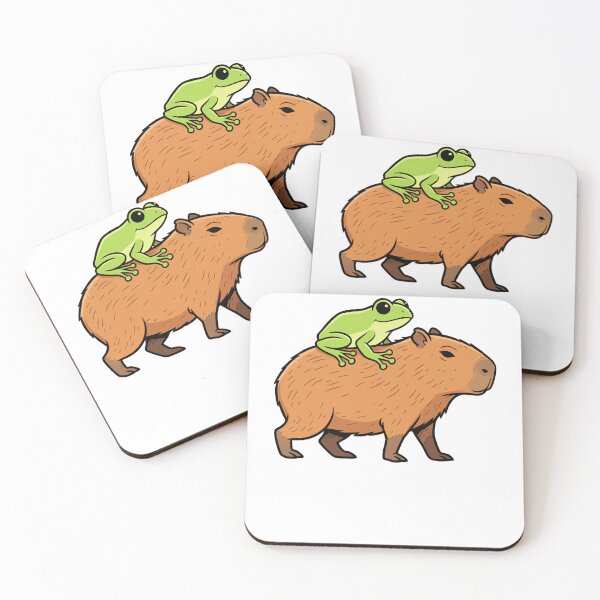 Item preview, Cute Capybara and Green Tree Frog designed and sold by k3rstman1.