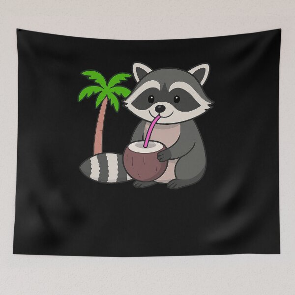 Item preview, Trashed Panda Drunk Raccoon Funny Illustration designed and sold by StaticMood.