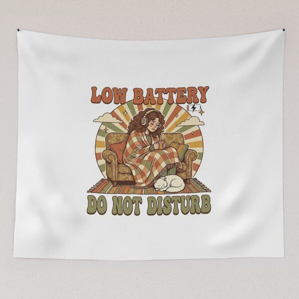 Item preview, Low Battery Do Not Disturb Retro Funny Exhaustion B designed and sold by Rex Vox.
