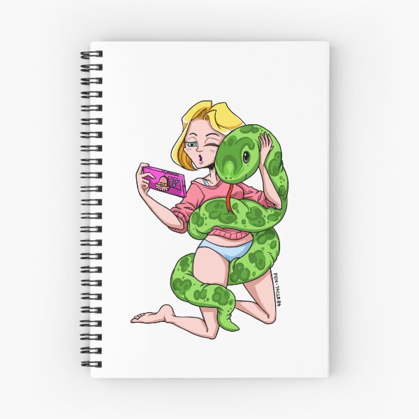 Item preview, Cute Girl with Snake Kawaii Aesthetic designed and sold by Pen-tacle84.
